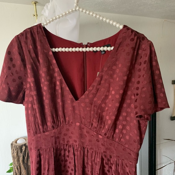 Madewell Fit-and-Flare Dress in Dot Jacquard - Picture 7 of 9